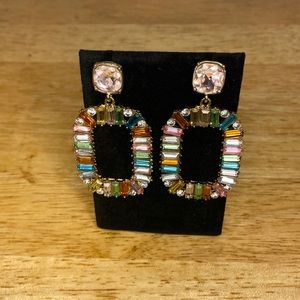 Multicolor Square Drop Earrings